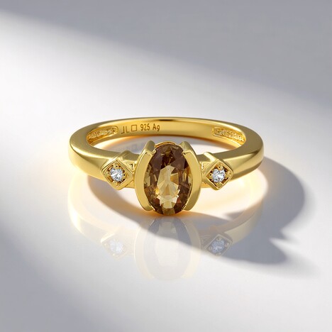 Anello in argento con Zircone Canarino