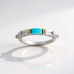 Anello in argento con Turchese Sleeping Beauty (Faszination Türkis)