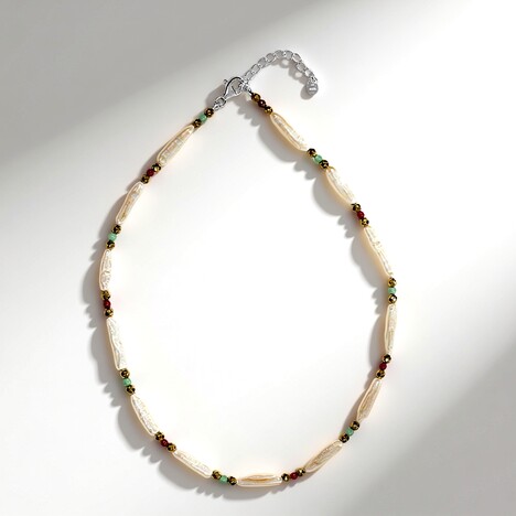 Collana in argento con Perla Keshi (TPC)