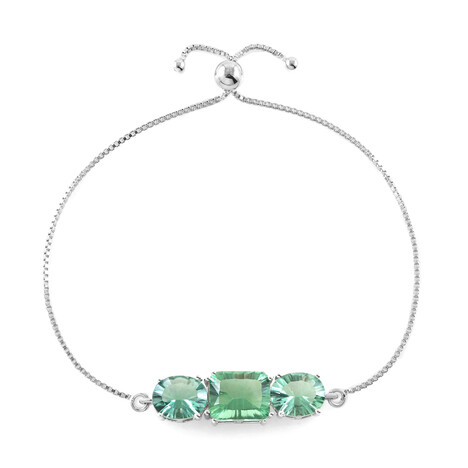Green Fluorite Silver Bracelet