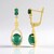 Orecchini in argento con Malachite (Adela Silber)