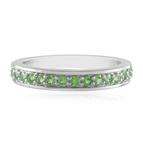 Bague en argent et Tsavorite de Tanzanie