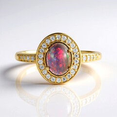 Anello in argento con Opale Mezezo