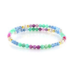 Bracciale in acciaio con Acquamarina Brasiliana (Riya)