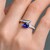 Anello in argento con Tanzanite