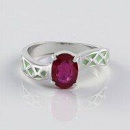 Bague en argent et Rubis de Bemainty