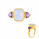 Anillo en plata con Ópalo de Welo (de Melo Essence)