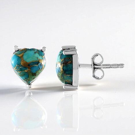 Orecchini in argento con Turchese Ramato Blu Mohave (Faszination Türkis)