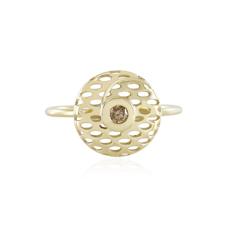 Anello in oro con Diamante Champagne I2 (Ornaments by de Melo)
