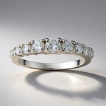 Anello in argento con Topazio Bianco