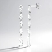 Pendientes en plata con Topacio blanco