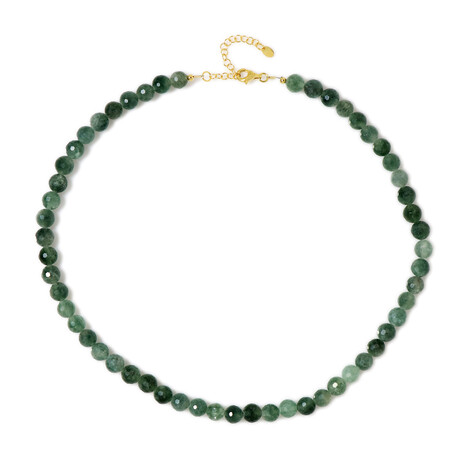 Green Quartz Silver Necklace