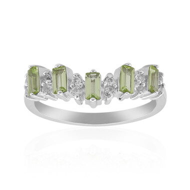 Burmesischer Peridot-Silberring