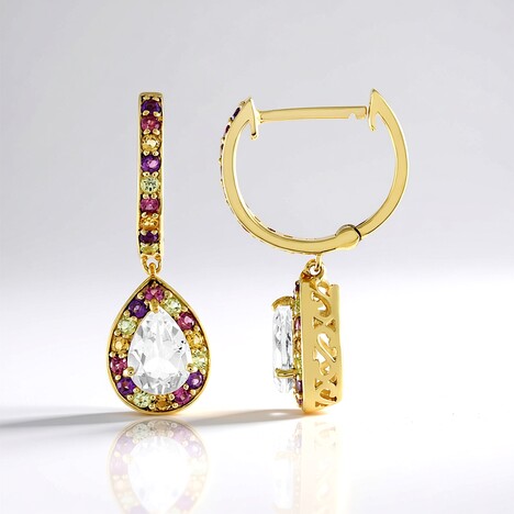 Orecchini in argento con Quarzo Bianco