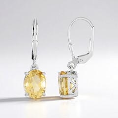Orecchini in argento con Citrino