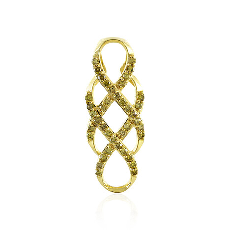 Gelber I4 Diamant-Silberanhänger