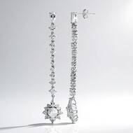 Pendientes en plata con Topacio blanco