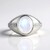 Anello in argento con Pietra di Luna Arcobaleno