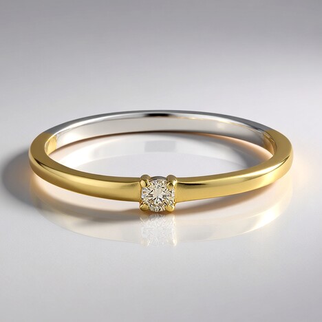 Anello in oro con Diamante Cioccolato I2
