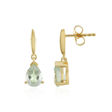 Boucles d'oreilles en argent et Améthyste verte
