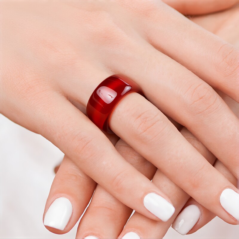 Anillo con Ágata roja