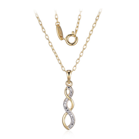 Messingen halsketting met een I3 (I) Diamant (Juwelo Style)