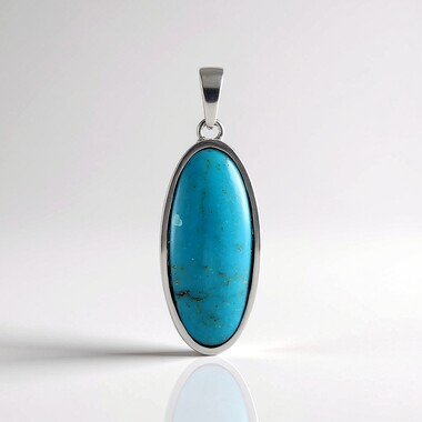 Pendentif en argent et Turquoise