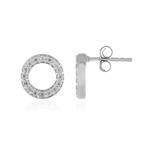 Zirkon-Silberohrringe