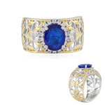 Cobaltblauer Spinell-Silberring (Gems en Vogue)