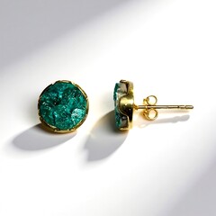 Orecchini in argento con Dioptasio