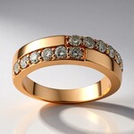 Anello in oro con Diamante Rose de France SI1 di Argyle (Annette)