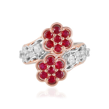 Tansania-Rubin-Silberring (Gems en Vogue)