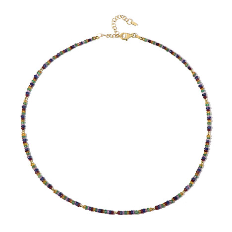 Edelstein-Silberhalskette