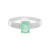 Anillo en plata con Esmeralda de Rusia
