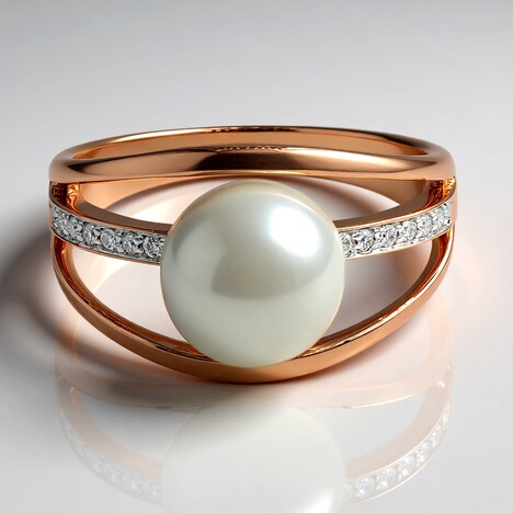 Anello in oro con Perla Tahitiana (TPC)