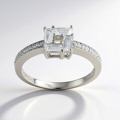 Anello in argento con Topazio Bianco