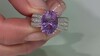 Anillo en plata con Fluorita púrpura