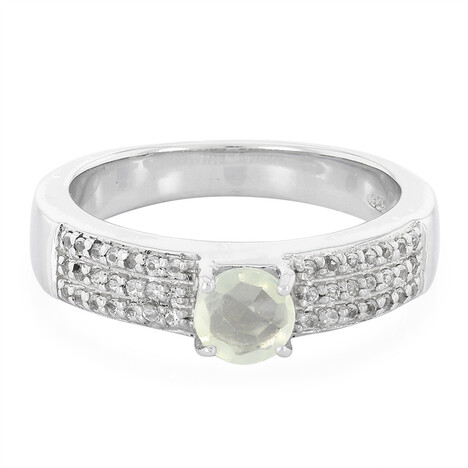 Anello in argento con Prehnite