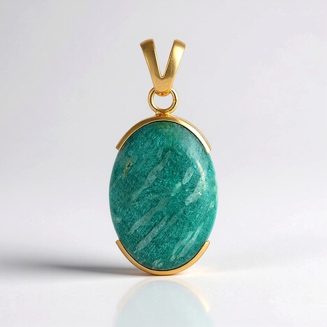 Ciondolo in argento con Amazzonite (Bali Barong)