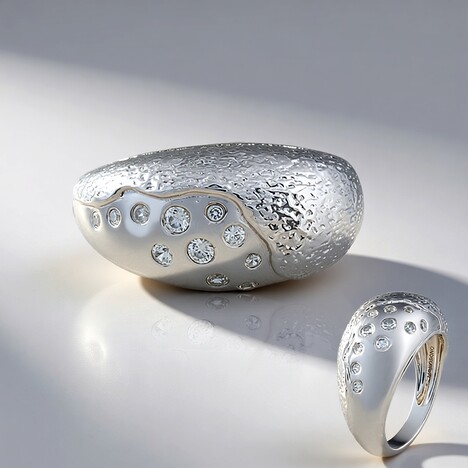 Anello in argento con Zircone (MONOSONO COLLECTION)