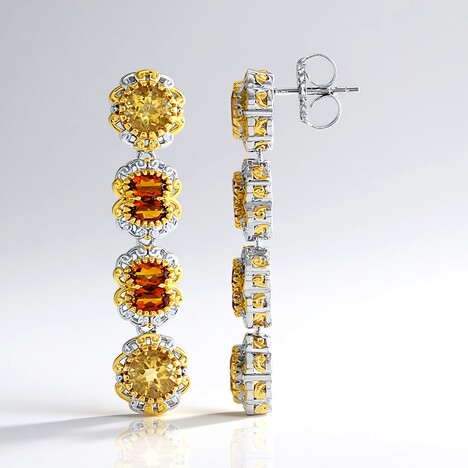 Orecchini in argento con Citrino (Gems en Vogue)