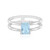 Bague en argent et Topaze bleu ciel