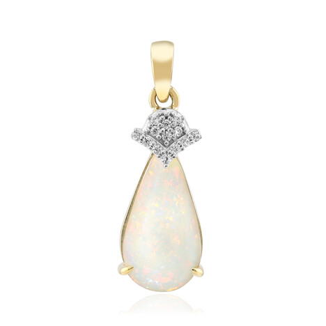 Pendentif en or et Opale blanche du Brésil