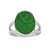 Bague en argent et Uvarovite (Bali Barong)