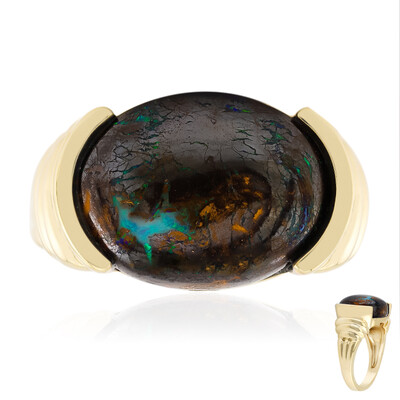 Gouden ring met een Boulder opaal