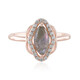Anello in argento con Labradorite rosa Maniry