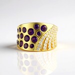 Anello in argento con Ametista Zambiana (de Melo Essence)