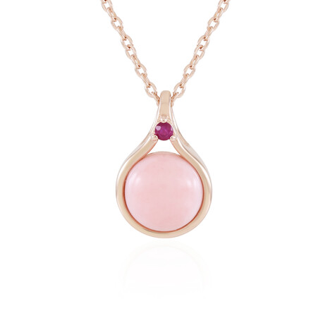 Collana in argento con Opale Rosa (KM by Juwelo)