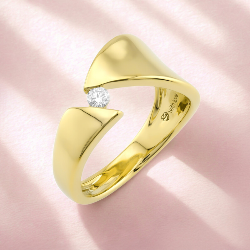 Zilveren ring met een Diamant SI1 (G) (Annette)