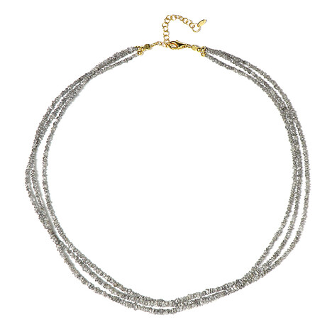 Silberfarbener Diamant-Silberhalskette